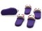 5 34mm Purple Bunny Rabbit Slipper Polymer Clay Miniature Slipper Charms